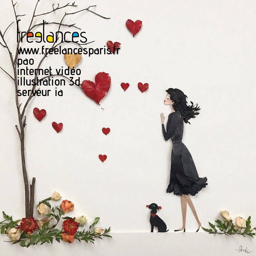 Pao mise en page internet vidéo illustration 3d serveur IA générative AI freelance paris studio de création magazines yrko2d20